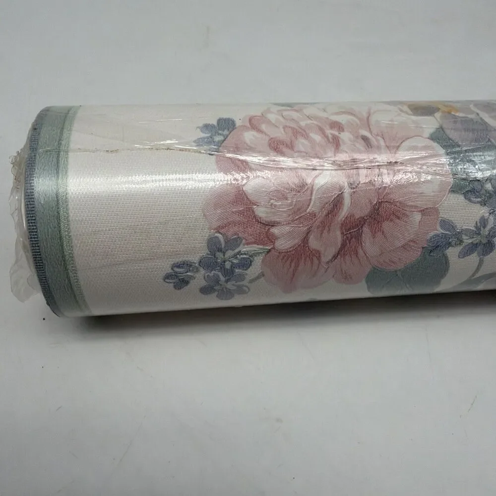 Vintage vinyl Wallpaper Border Roll Prepasted Cottage Core 5m